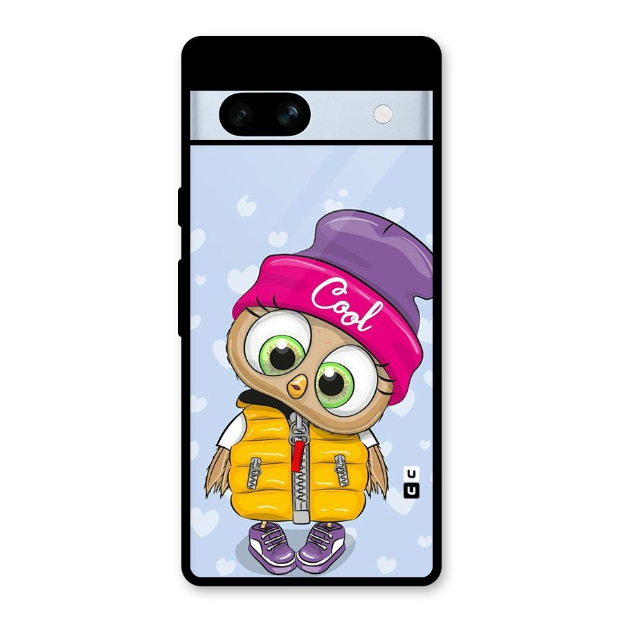 Cool Owl Glass Back Case for Google Pixel 7a
