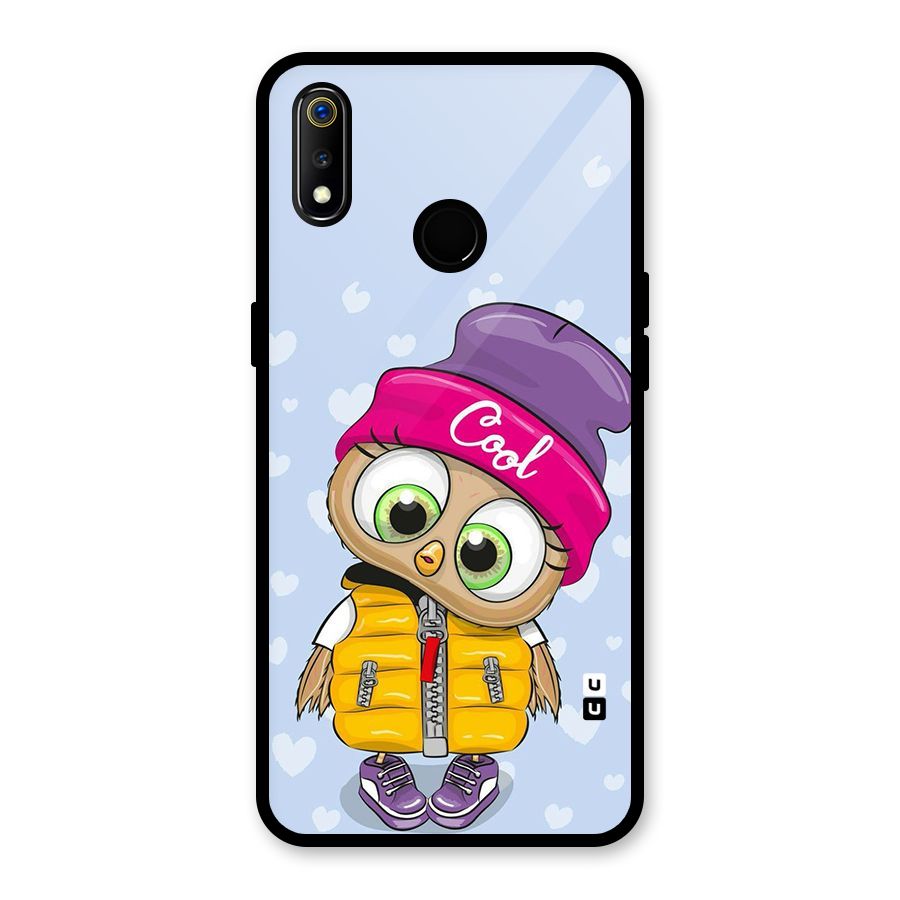 Cool Owl Glass Back Case for Realme 3