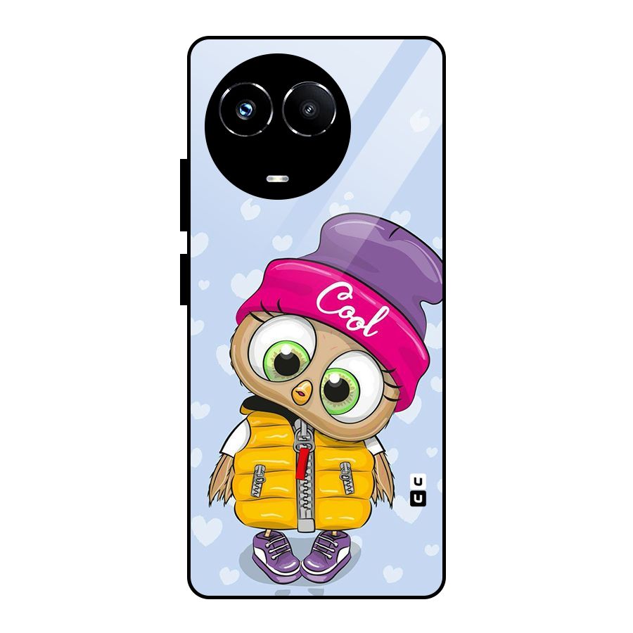 Cool Owl Glass Back Case for Realme Narzo 60X