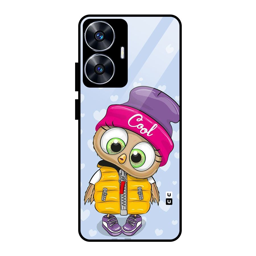 Cool Owl Glass Back Case for Realme Narzo N55