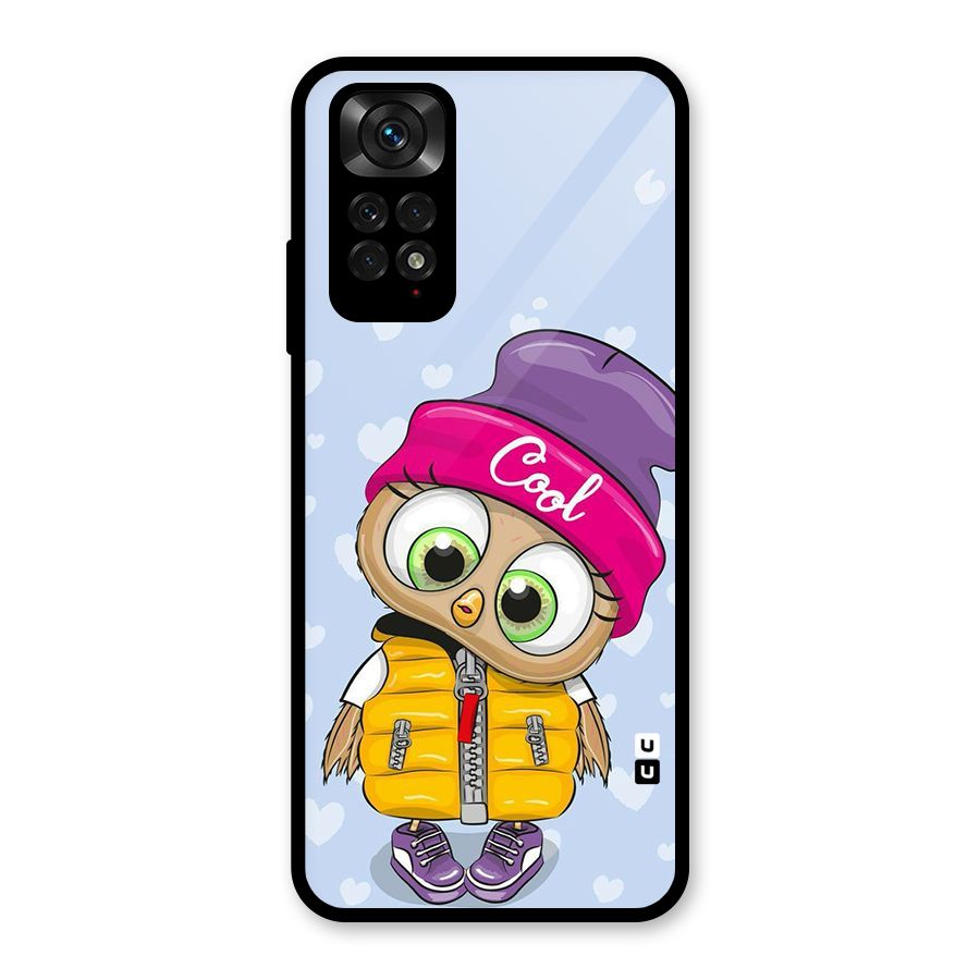 Cool Owl Glass Back Case for Redmi Note 11S