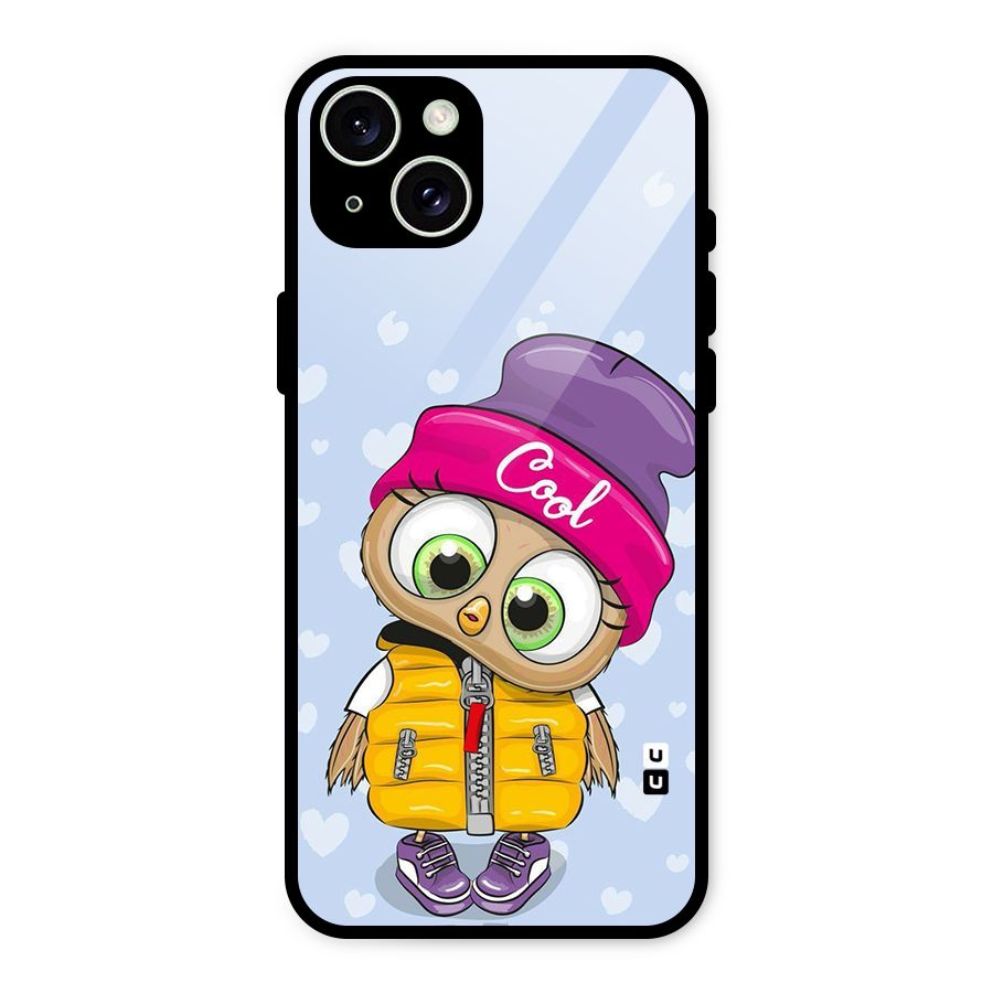 Cool Owl Glass Back Case for iPhone 15 Plus