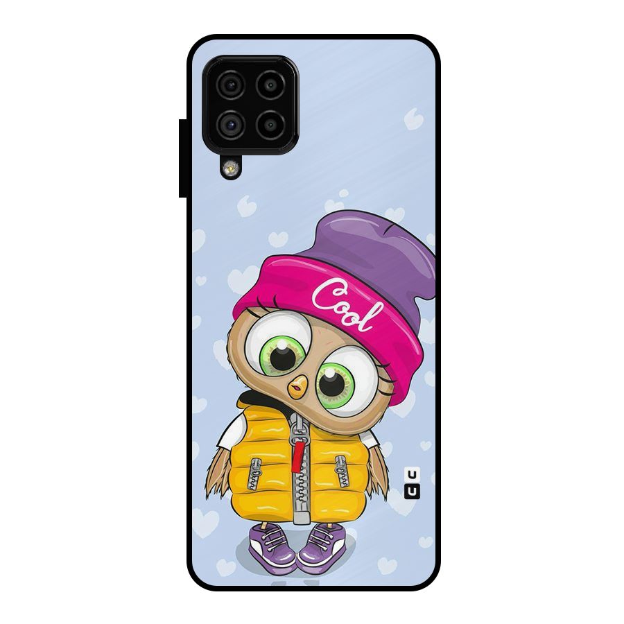 Cool Owl Metal Back Case for Galaxy A22 4G