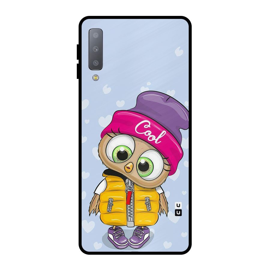 Cool Owl Metal Back Case for Galaxy A7 (2018)