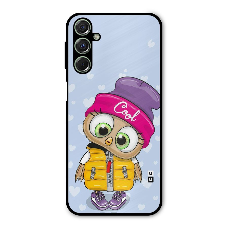 Cool Owl Metal Back Case for Galaxy F34