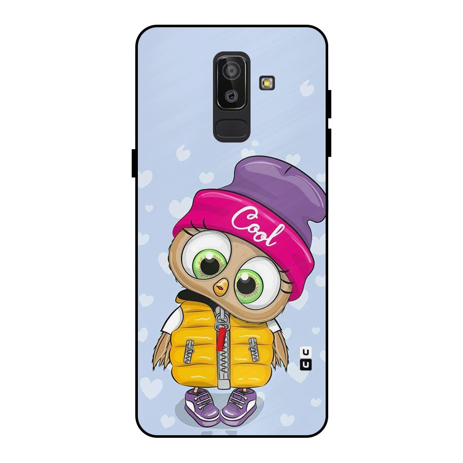 Cool Owl Metal Back Case for Galaxy J8