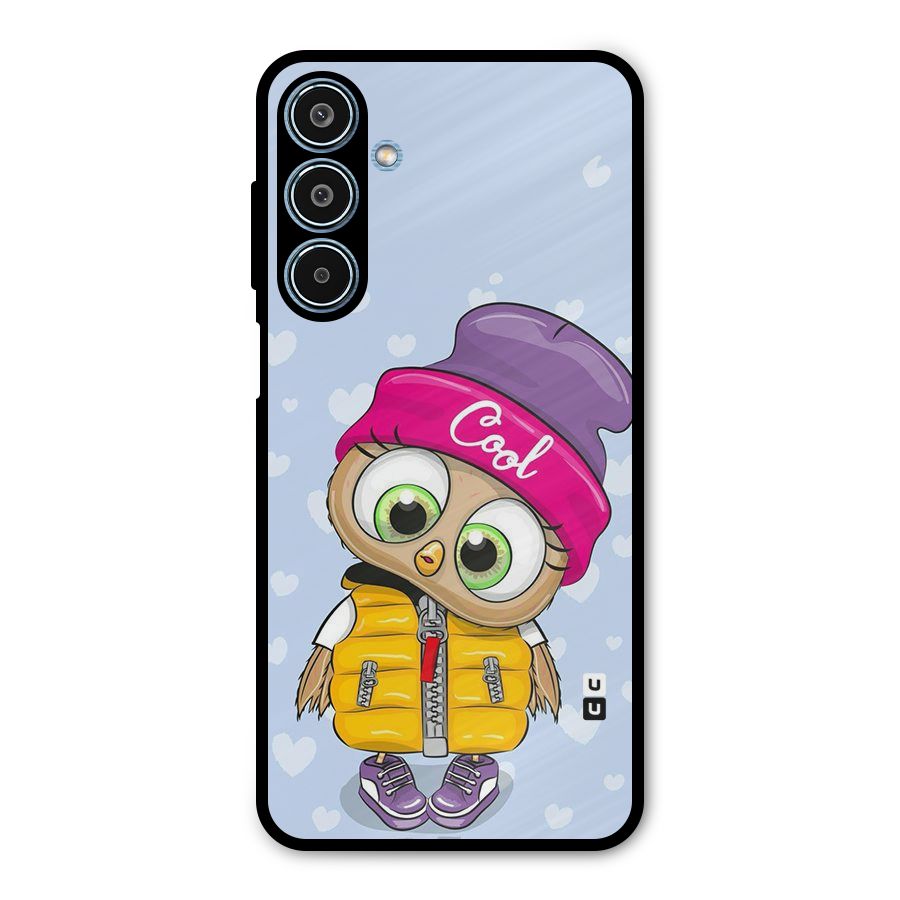 Cool Owl Metal Back Case for Galaxy M35