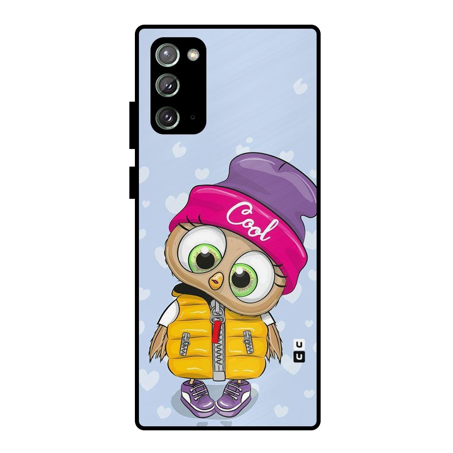 Cool Owl Metal Back Case for Galaxy Note 20