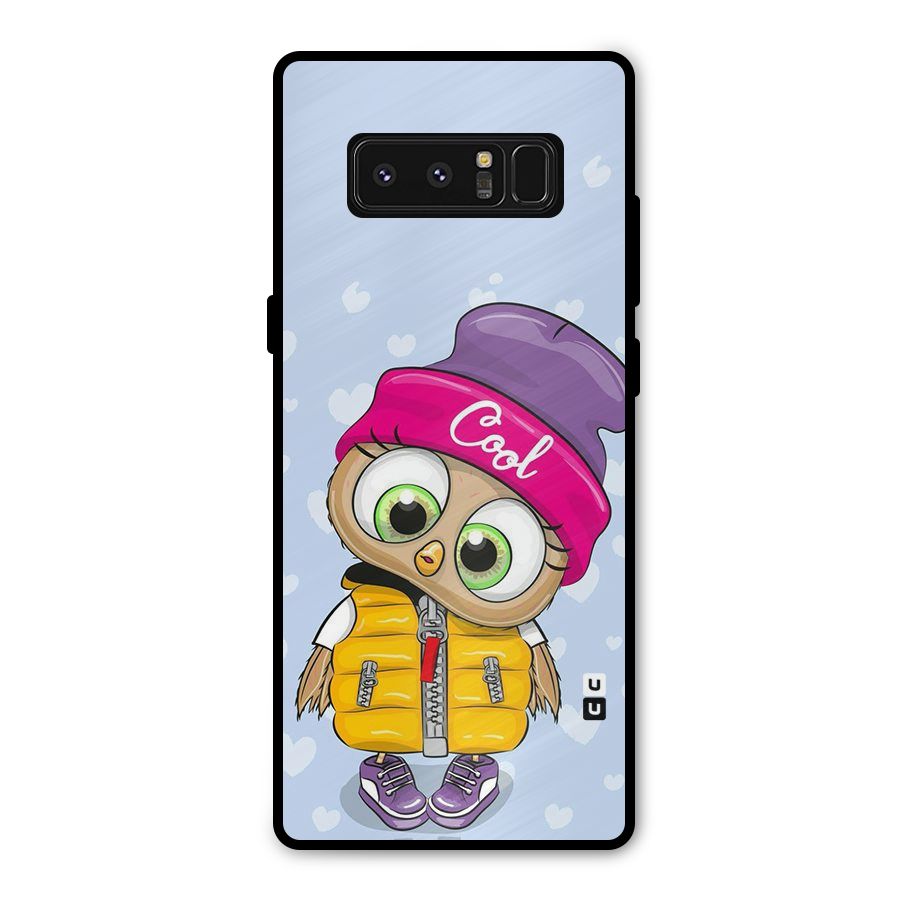 Cool Owl Metal Back Case for Galaxy Note 8