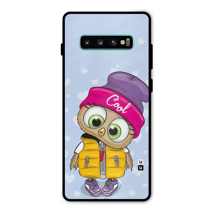 Cool Owl Metal Back Case for Galaxy S10 Plus