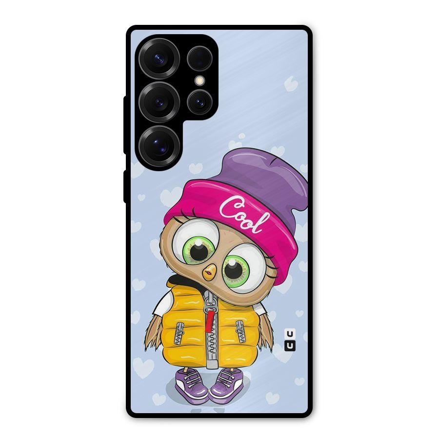 Cool Owl Metal Back Case for Galaxy S25 Ultra