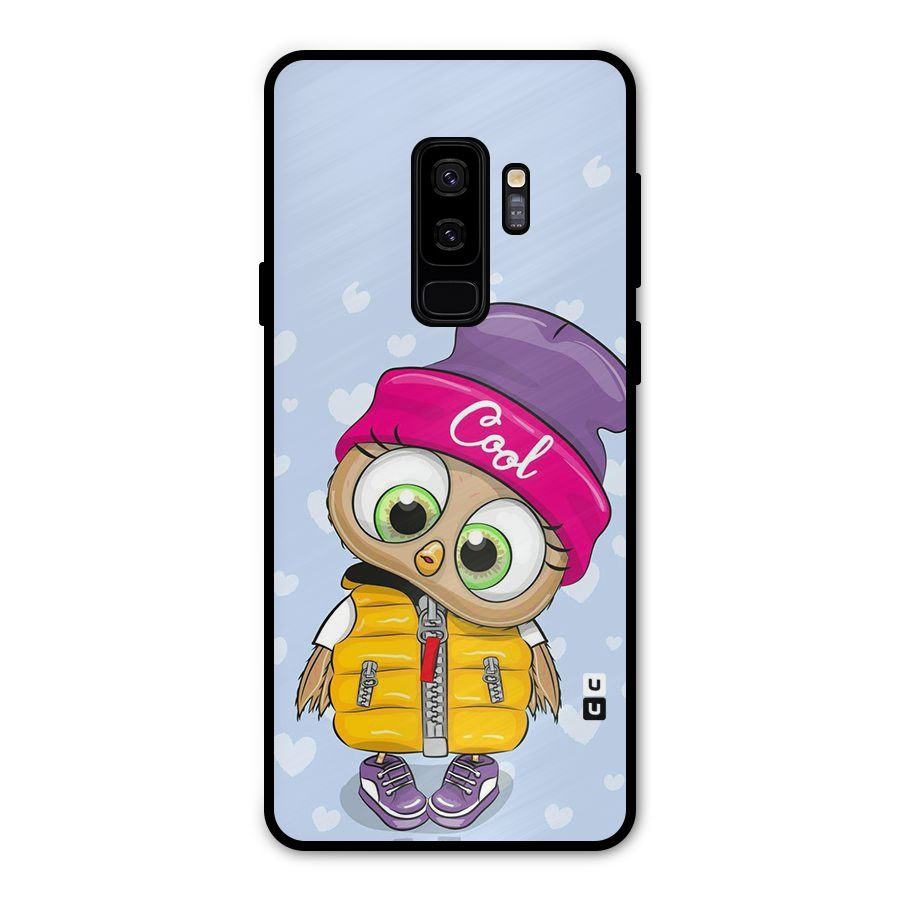 Cool Owl Metal Back Case for Galaxy S9 Plus