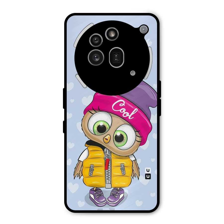 Cool Owl Metal Back Case for Nothing Phone 3a Pro