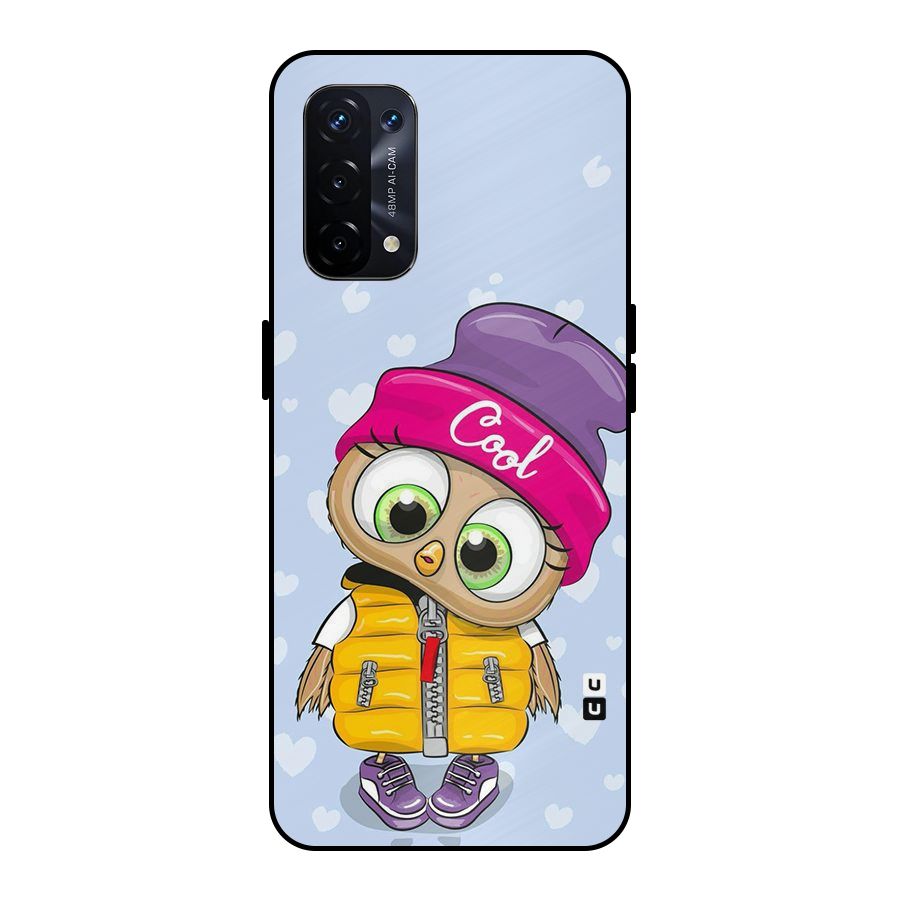 Cool Owl Metal Back Case for Oppo A74 5G
