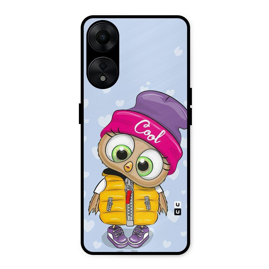 Cool Owl Metal Back Case for Oppo A78 5G