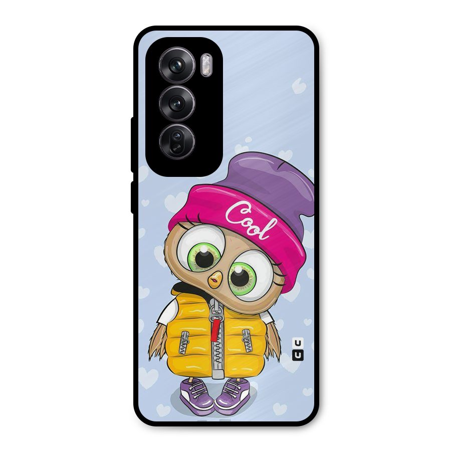 Cool Owl Metal Back Case for Oppo Reno12 Pro
