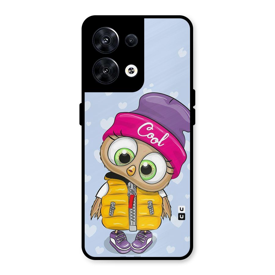 Cool Owl Metal Back Case for Oppo Reno8 5G