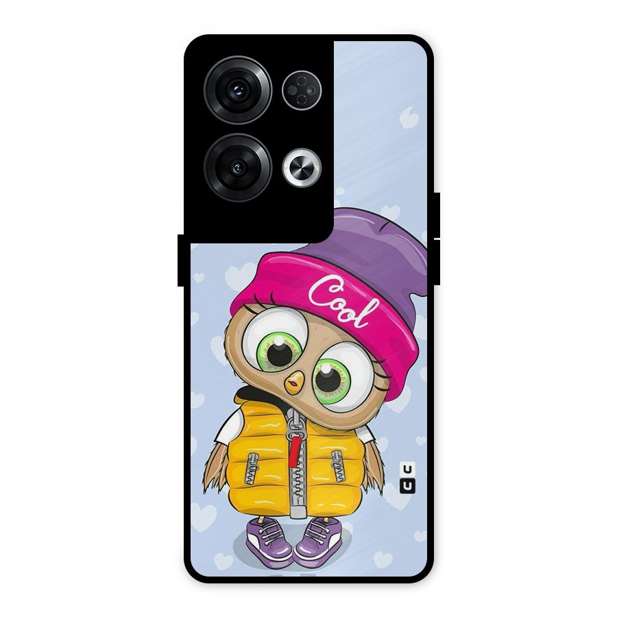 Cool Owl Metal Back Case for Oppo Reno8 Pro 5G