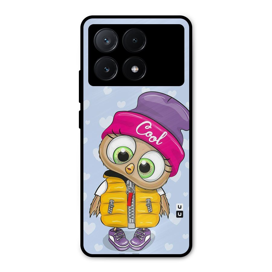 Cool Owl Metal Back Case for Poco X6 Pro