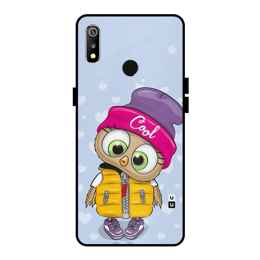 Cool Owl Metal Back Case for Realme 3