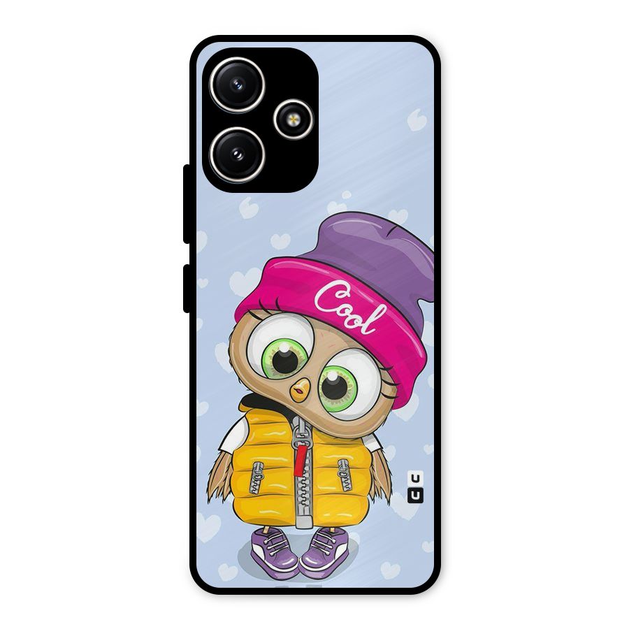 Cool Owl Metal Back Case for Redmi 12 5G