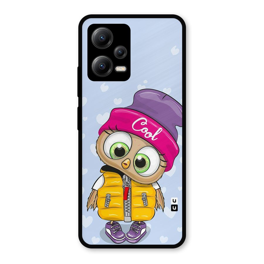 Cool Owl Metal Back Case for Redmi Note 12 5G