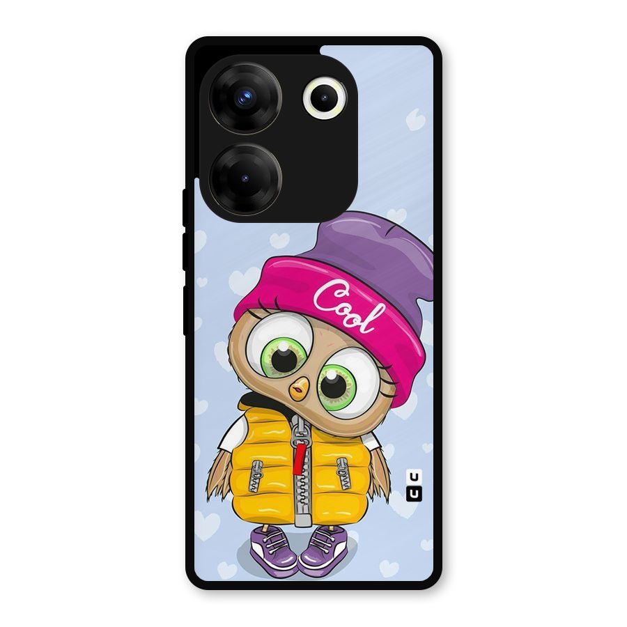 Cool Owl Metal Back Case for Tecno Camon 20
