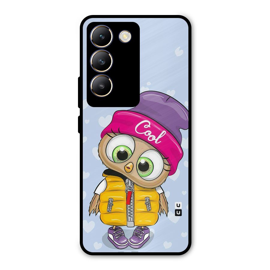 Cool Owl Metal Back Case for Vivo T3 5G