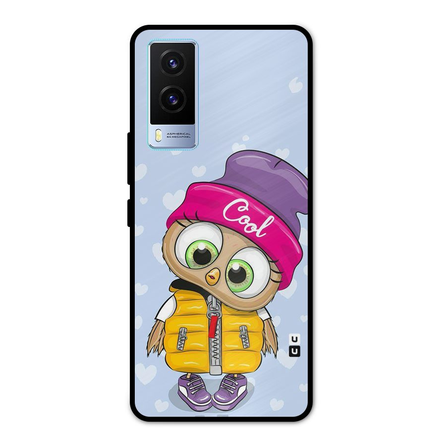 Cool Owl Metal Back Case for Vivo V21e 5G