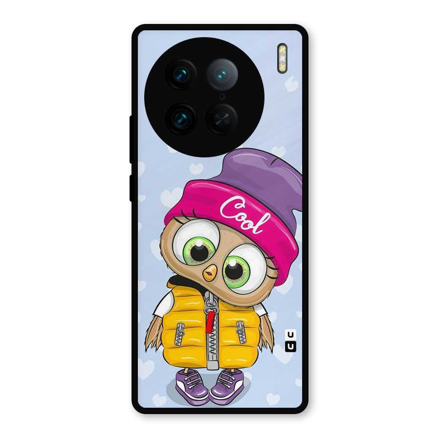 Cool Owl Metal Back Case for Vivo X90 Pro