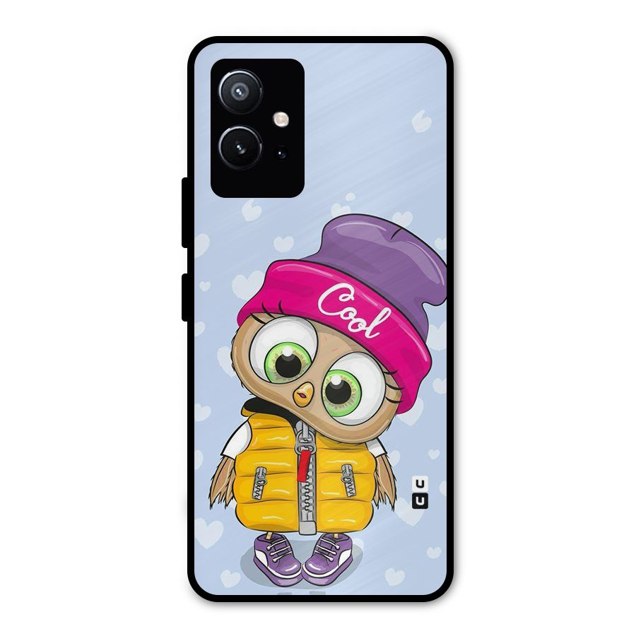 Cool Owl Metal Back Case for Vivo Y75 5G