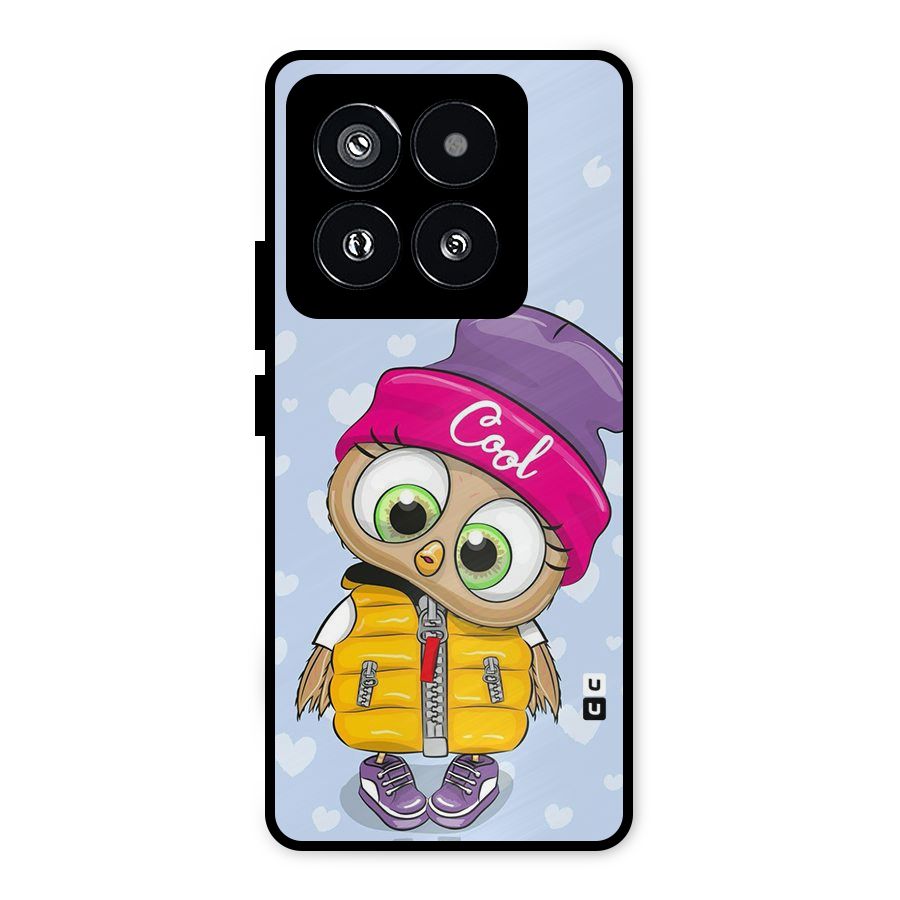 Cool Owl Metal Back Case for Xiaomi 14 Pro