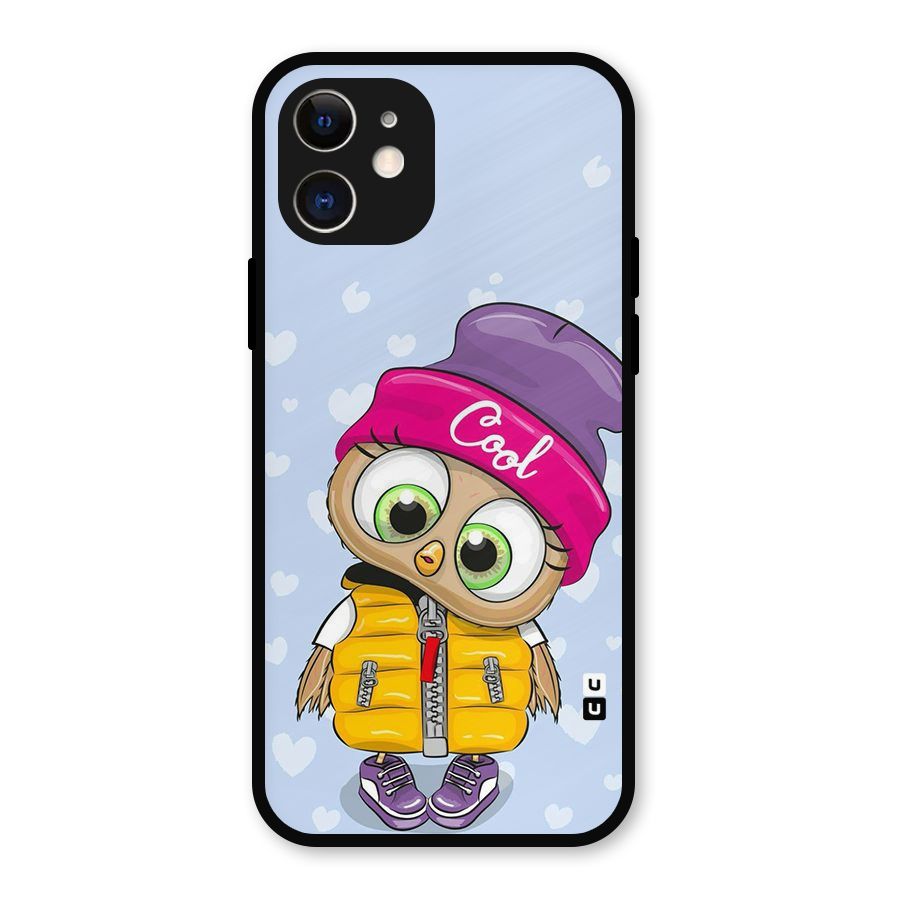 Cool Owl Metal Back Case for iPhone 12
