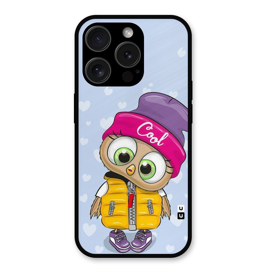 Cool Owl Metal Back Case for iPhone 15 Pro