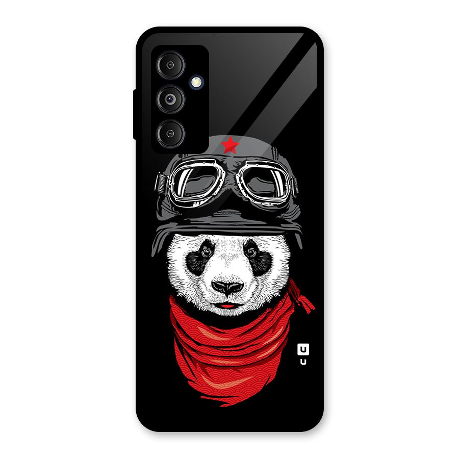 Cool Panda Soldier Art Glass Back Case for Galaxy M14 5G