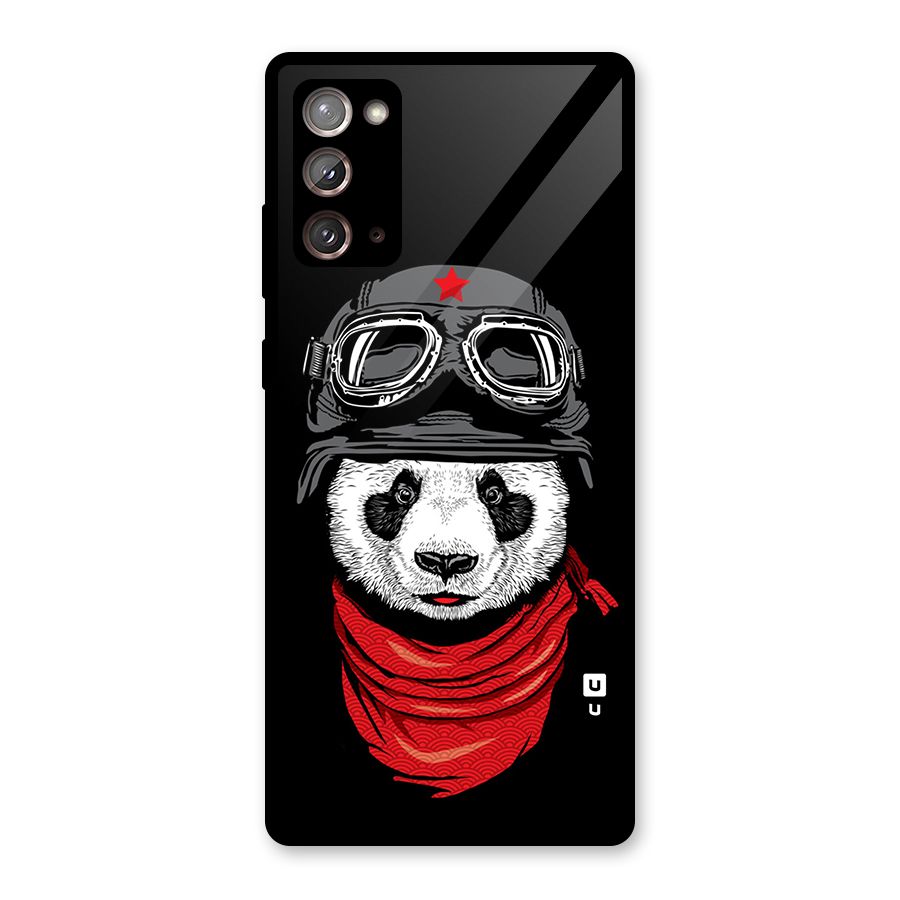Cool Panda Soldier Art Glass Back Case for Galaxy Note 20