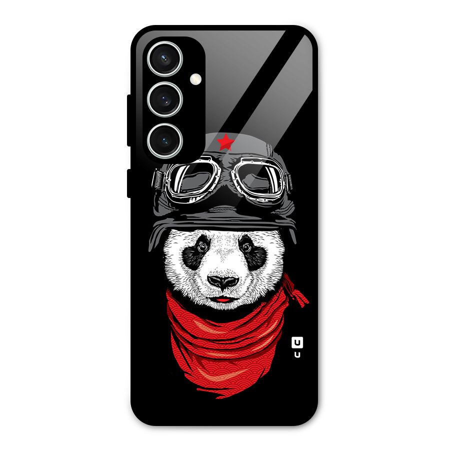 Cool Panda Soldier Art Glass Back Case for Galaxy S23 FE