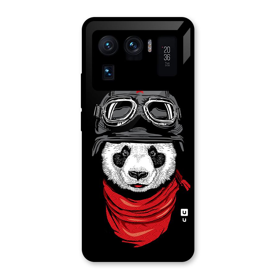 Cool Panda Soldier Art Glass Back Case for Mi 11 Ultra