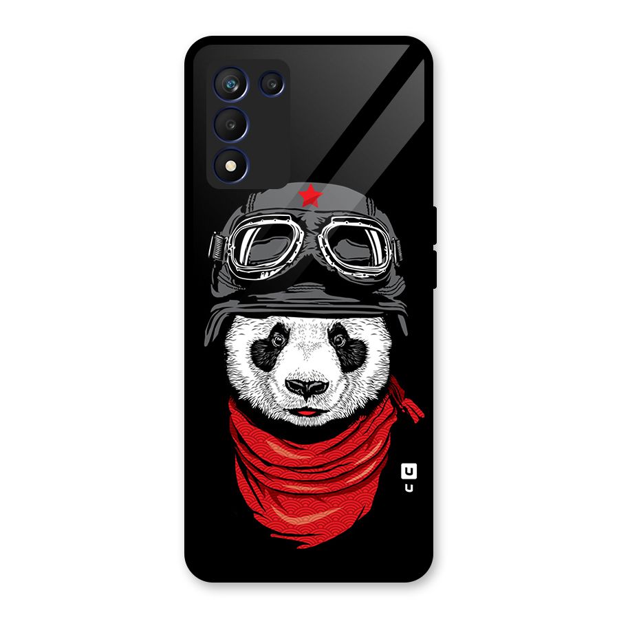 Cool Panda Soldier Art Glass Back Case for Realme 9 5G Speed