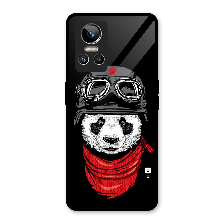 Cool Panda Soldier Art Glass Back Case for Realme GT Neo 3