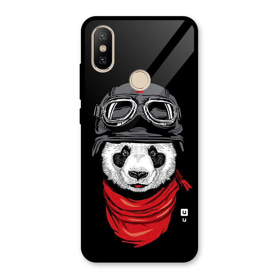 Cool Panda Soldier Art Glass Back Case for Redmi A2