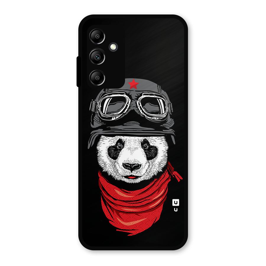 Cool Panda Soldier Art Metal Back Case for Galaxy A14 5G