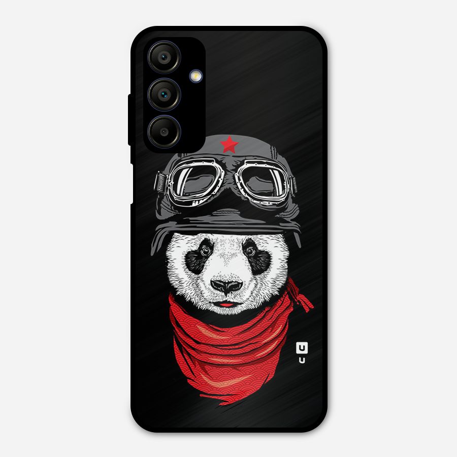 Cool Panda Soldier Art Metal Back Case for Galaxy A15 5G