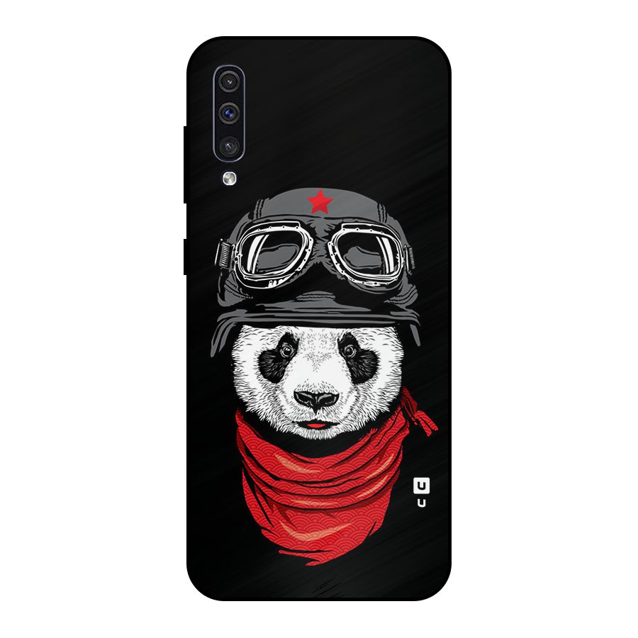 Cool Panda Soldier Art Metal Back Case for Galaxy A30s