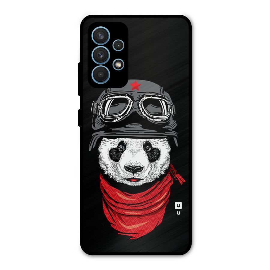 Cool Panda Soldier Art Metal Back Case for Galaxy A32
