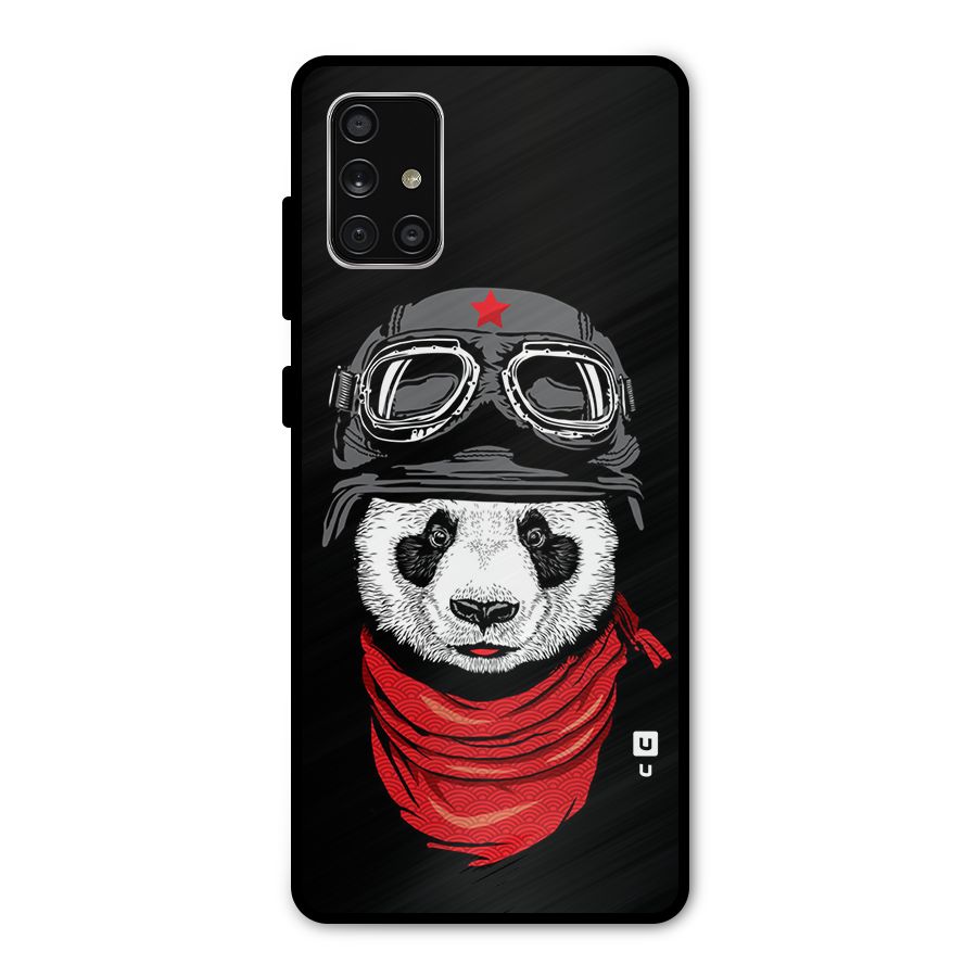 Cool Panda Soldier Art Metal Back Case for Galaxy A71