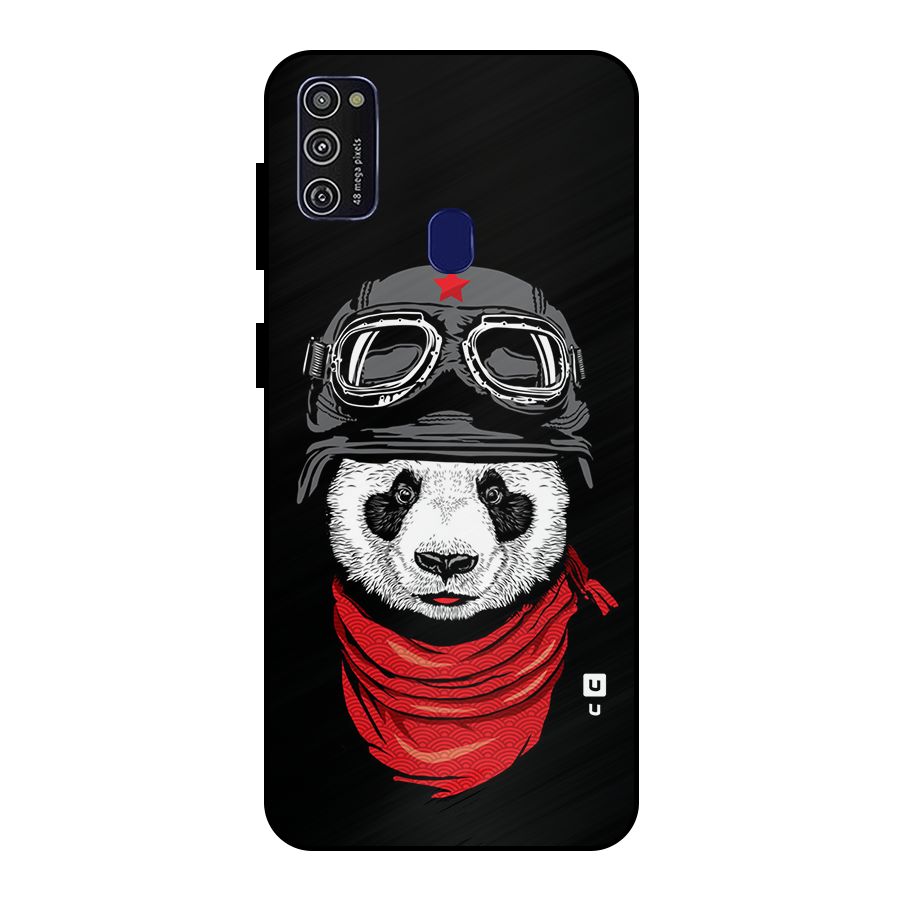 Cool Panda Soldier Art Metal Back Case for Galaxy M30s