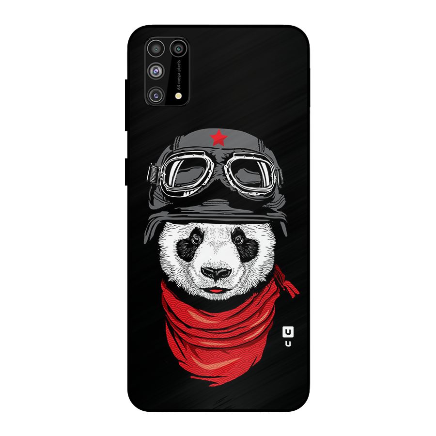 Cool Panda Soldier Art Metal Back Case for Galaxy M31