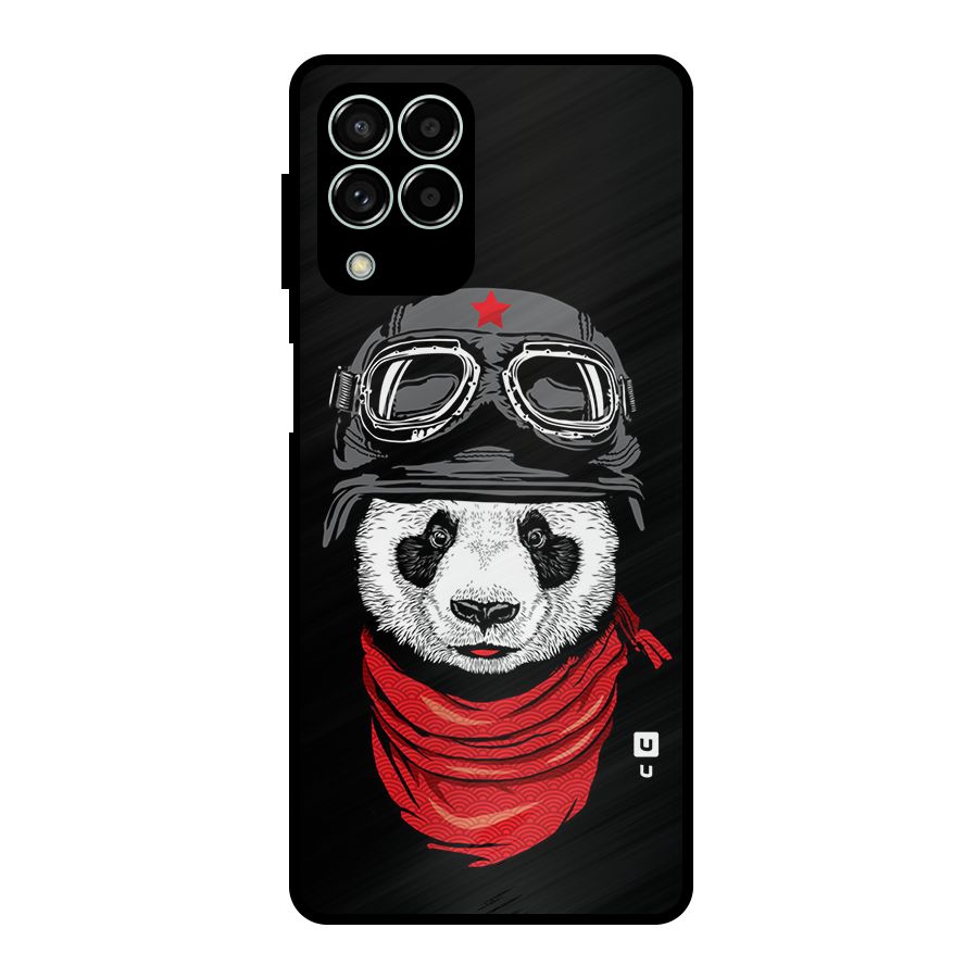 Cool Panda Soldier Art Metal Back Case for Galaxy M33