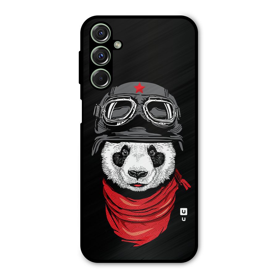 Cool Panda Soldier Art Metal Back Case for Galaxy M34